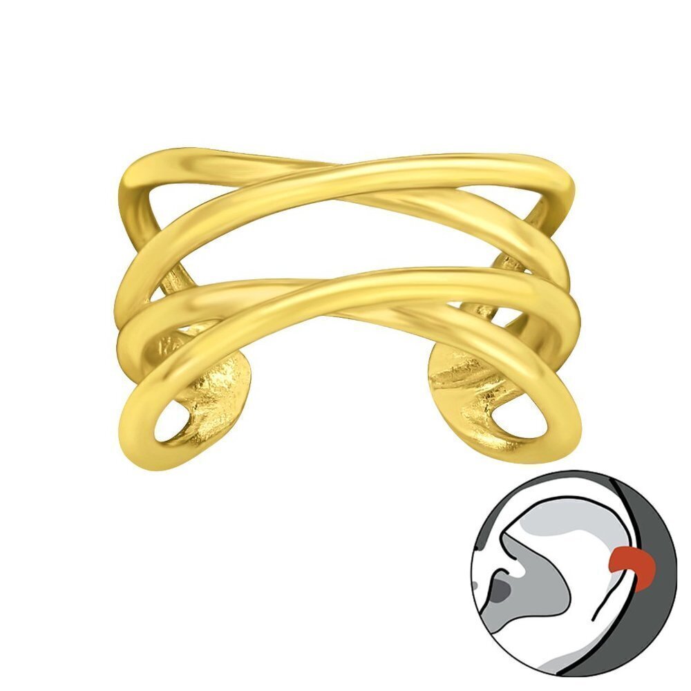 14k Gold Vermeil Simple Ear Cuff